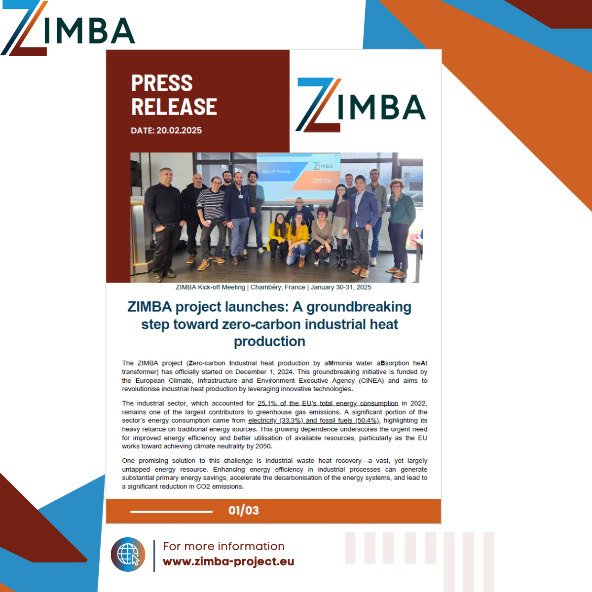 ZIMBA breaks ground: First press release published
