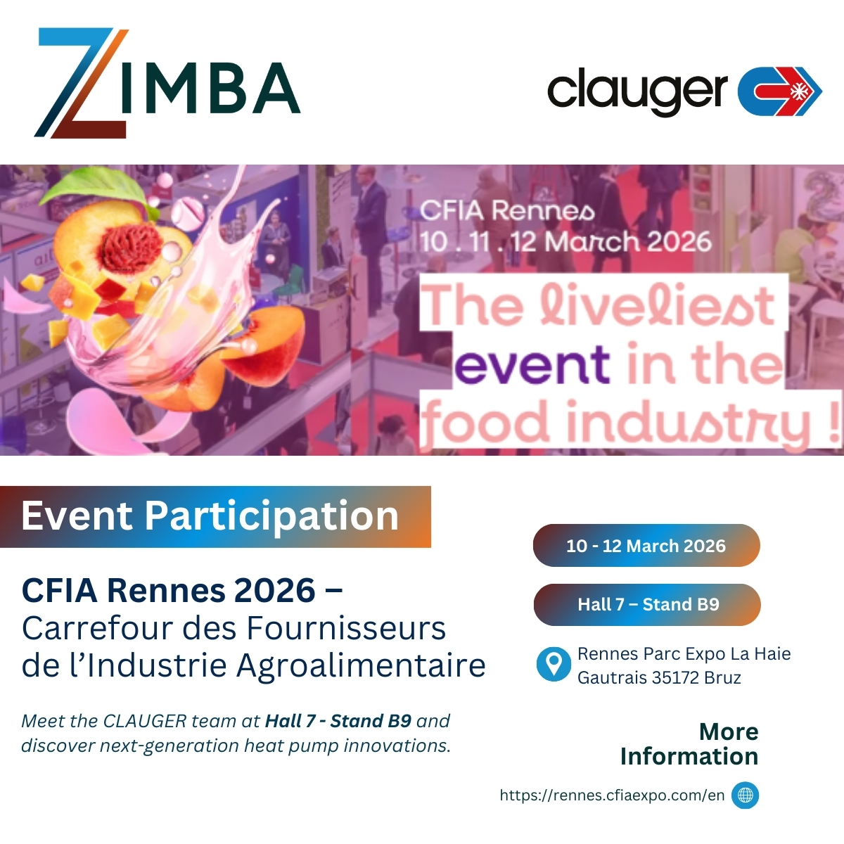 ZIMBA is heading to CFIA Rennes 2026