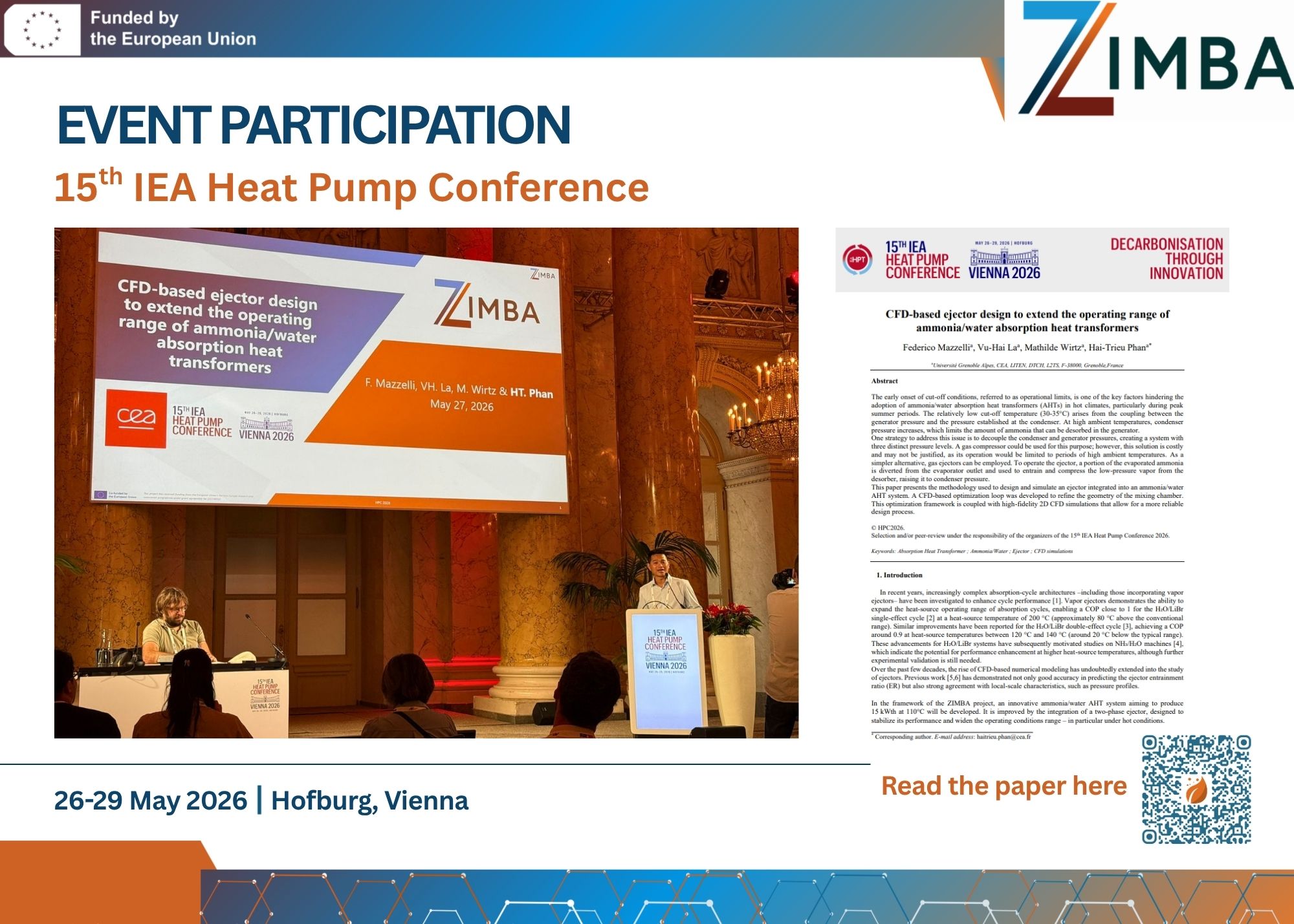 ZIMBA at the 15th IEA Heat Pump Conference 2026